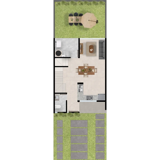 FRACCIONAMIENTO AURA CASA ALBA PLANTA BAJA